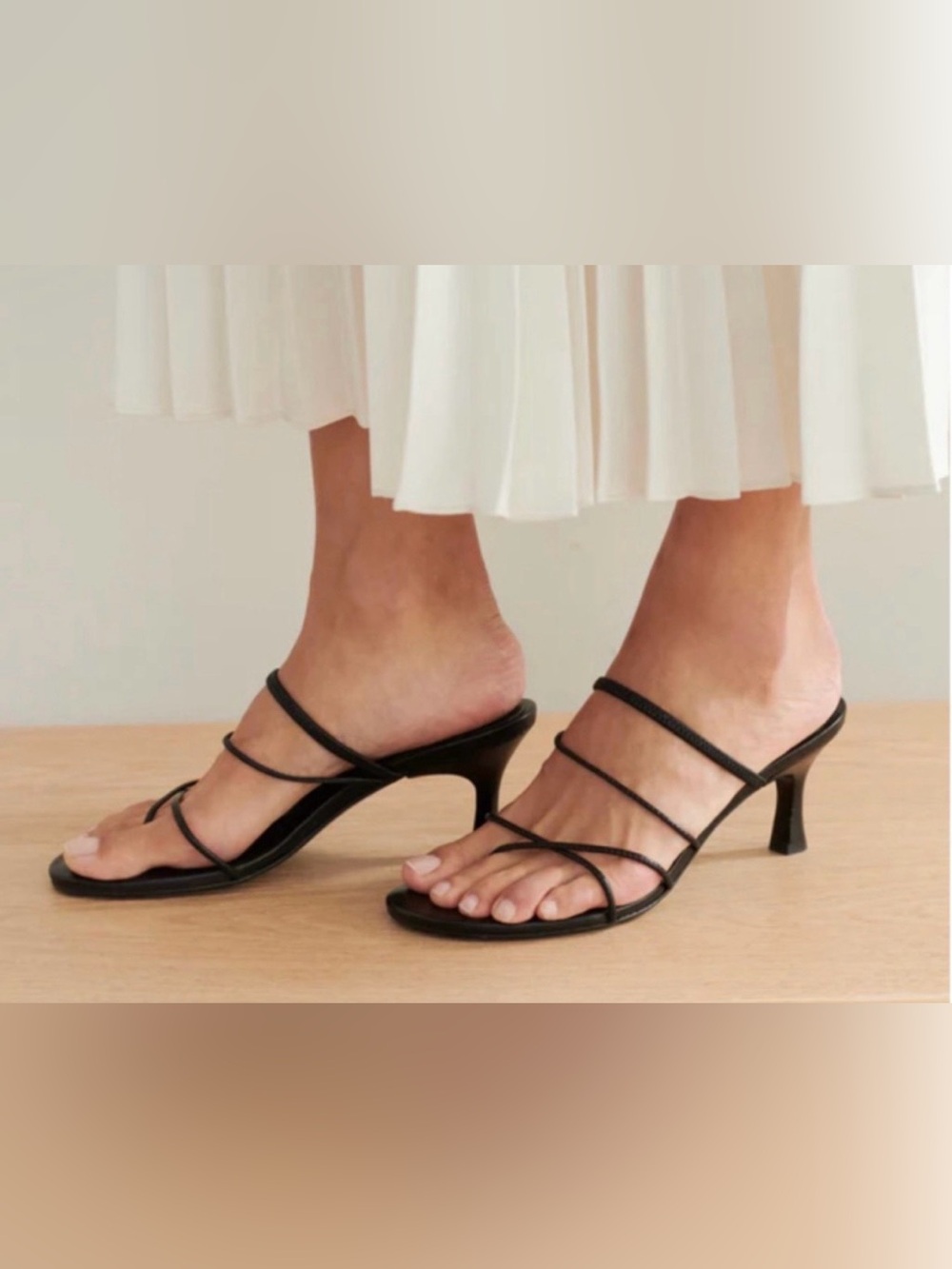NWOB Jenni Kayne Eve Heeled Sandals Black Leather EU 39 $425 - Picture 2 of 8